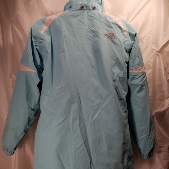 The North Face Women HyVent Jacket LGT Blue 14/16 - Picture 4 of 8